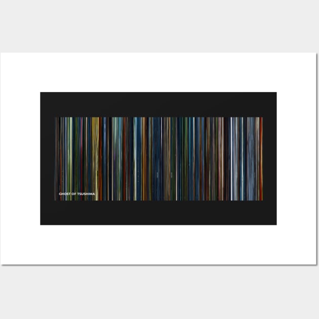 Ghost_of_Tsushima Game Barcode Visualization Wall Art by silver-light